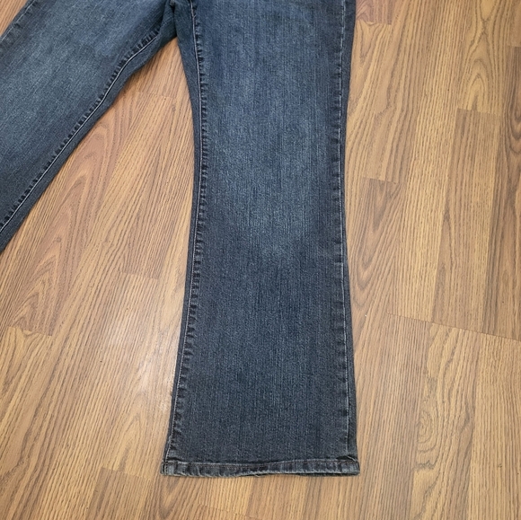 Contrast Women’s Size 13 Studded Y2K Mid Rise Bootcut Dark Denim Jeans 2000s B76 - Picture 3 of 10